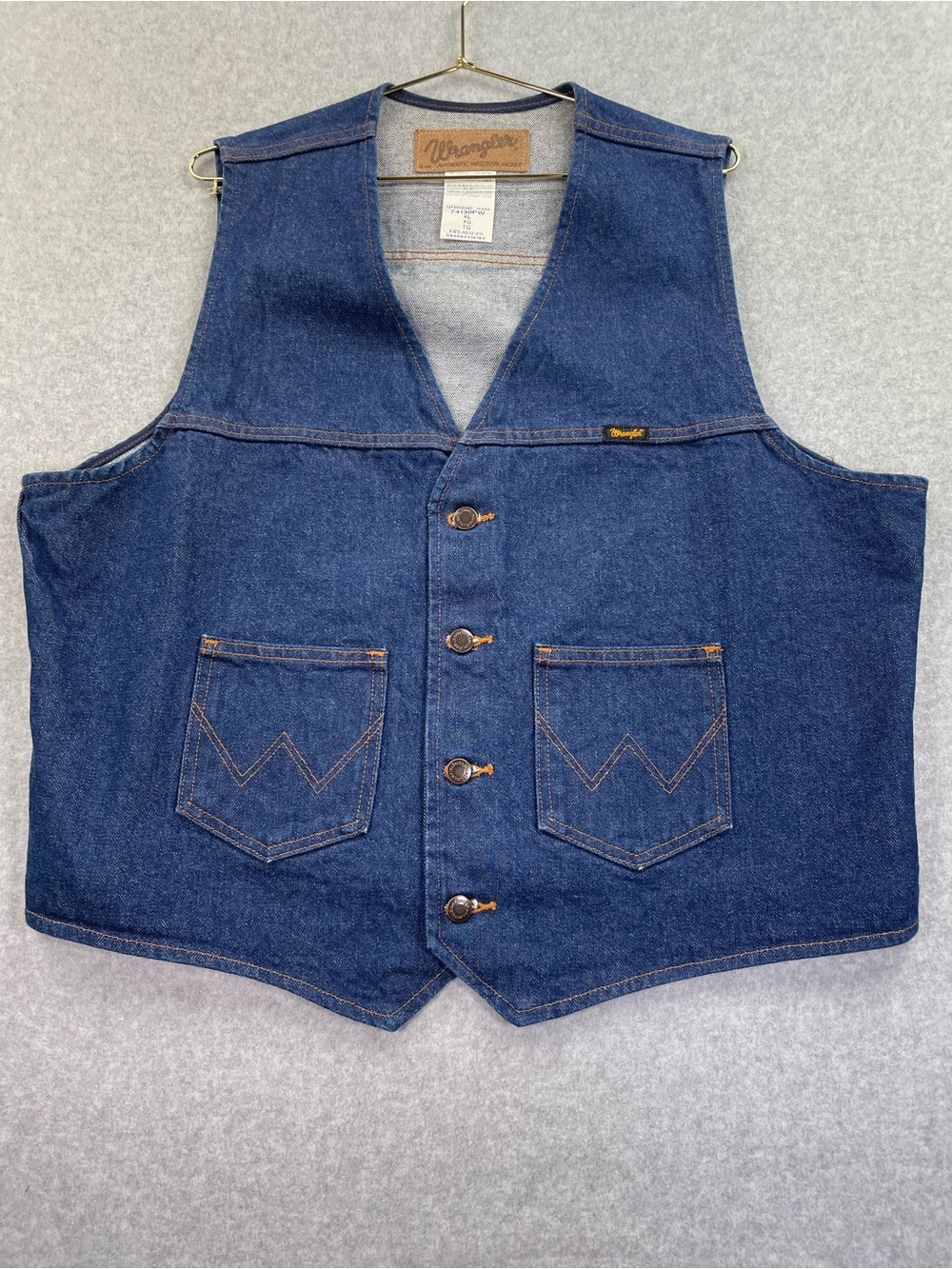 Vintage Wrangler Authentic Western Denim Vest